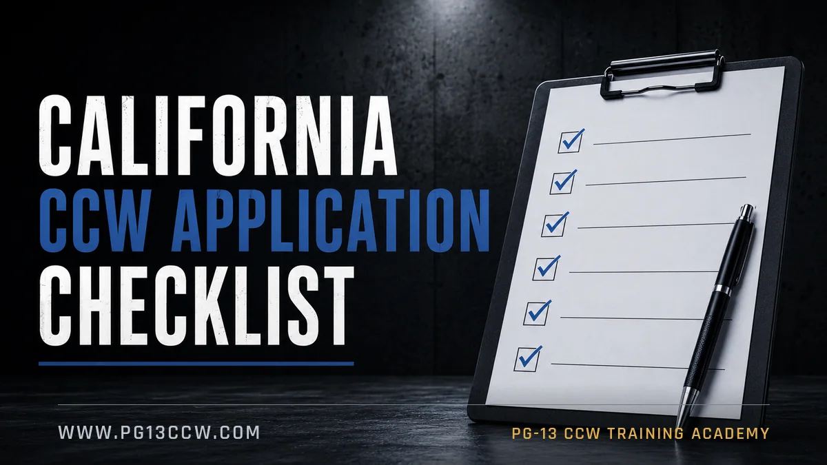 California CCW Application Checklist