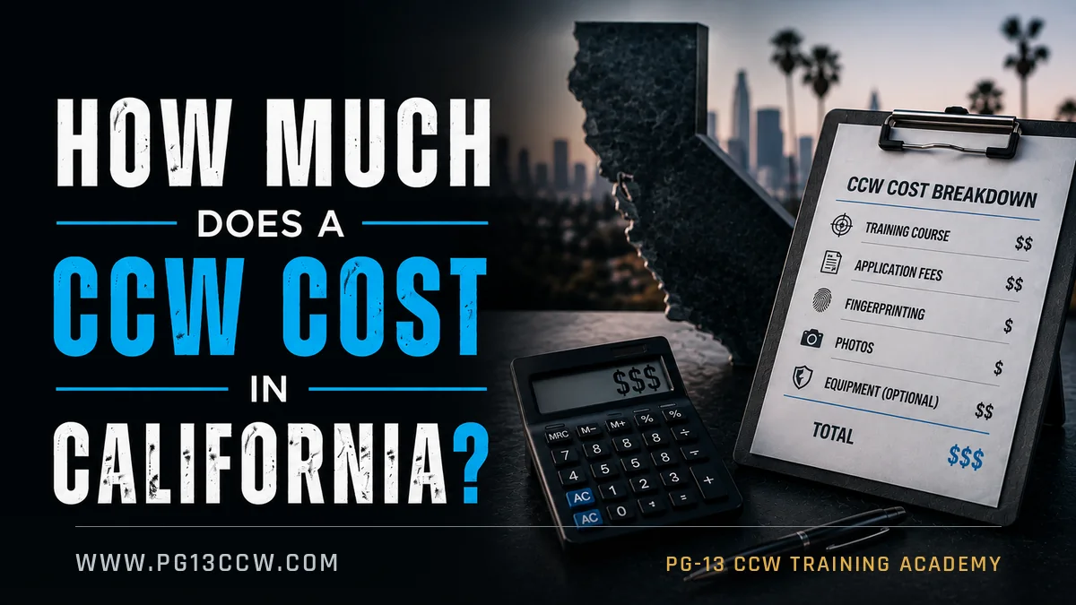 How much does a CCW cost in California guide cover
