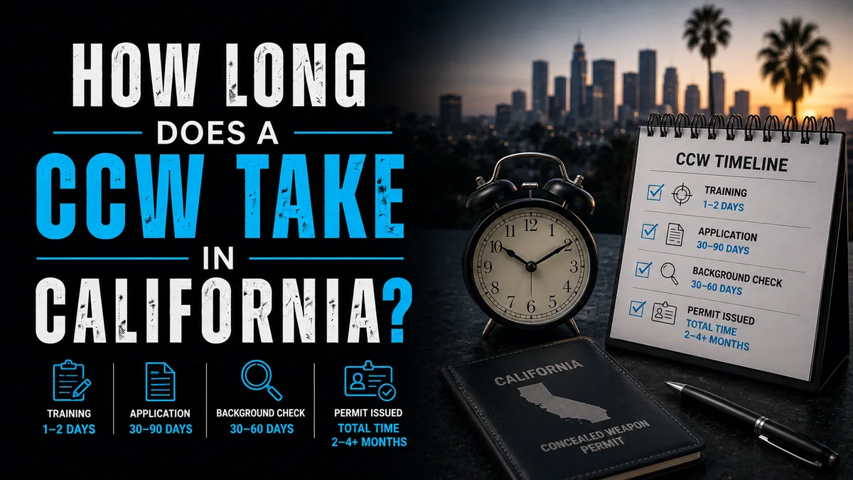 How long does a CCW take in California guide cover