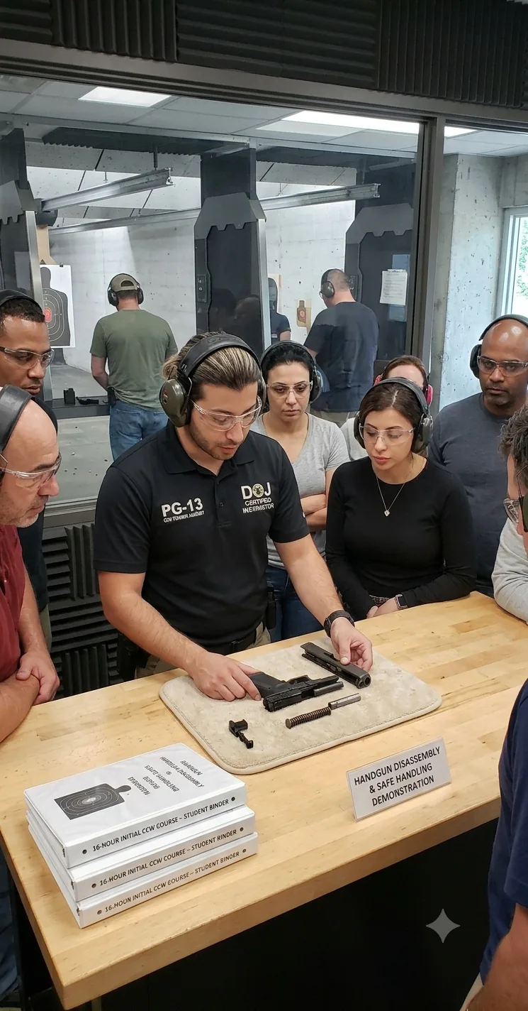 Firearm disassembly demonstration