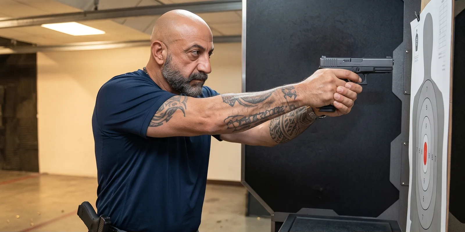 Instructor on the indoor range