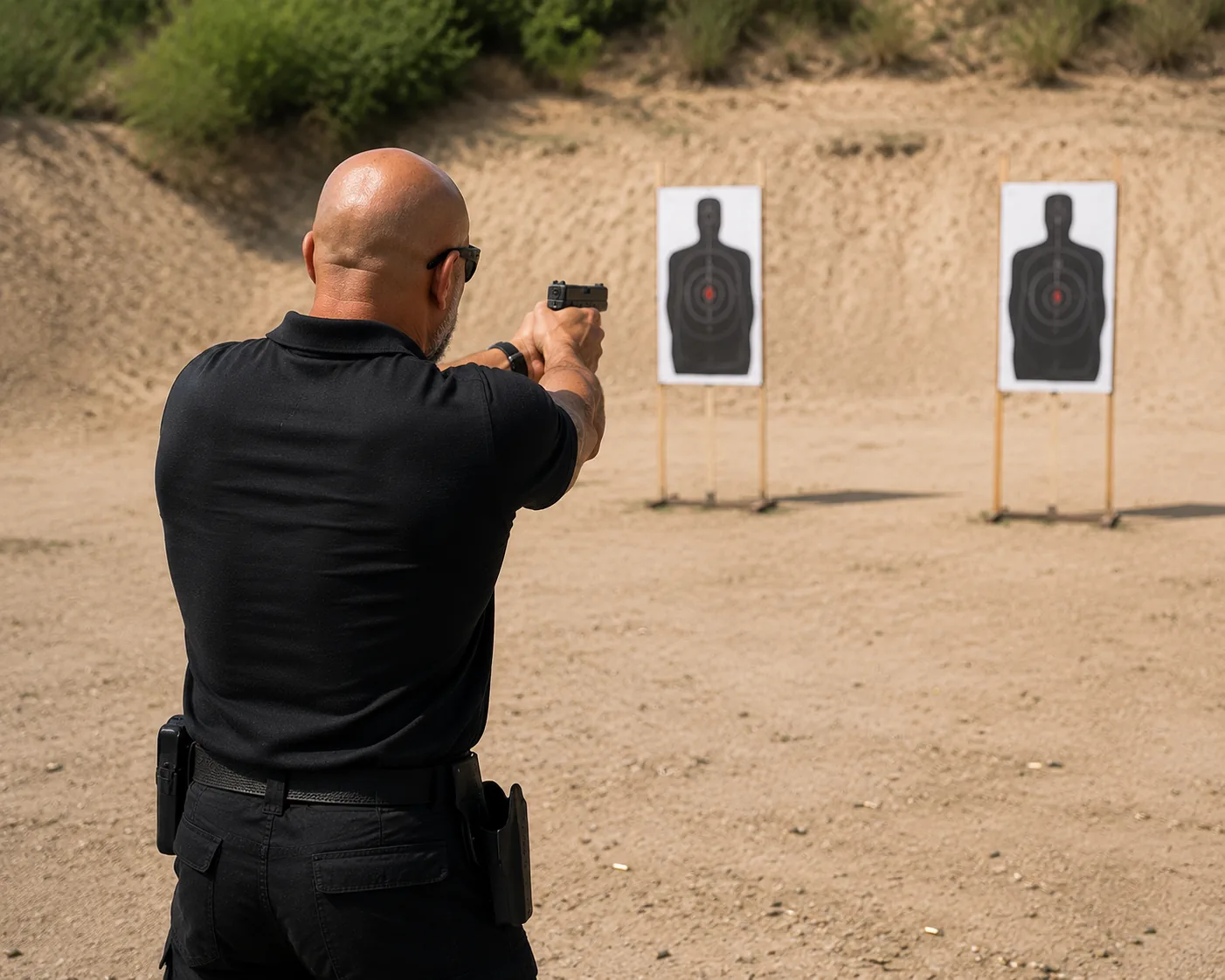 Instructor demonstrating on the line